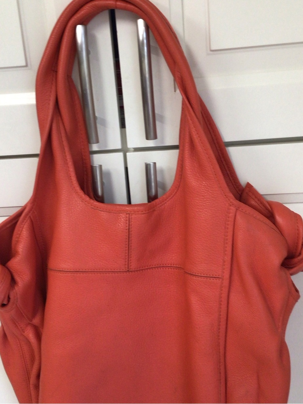 Kooka Women’s Orange Soft Leather Shoulder Bag – Stylish Everyday Tote - Picture 5 of 10